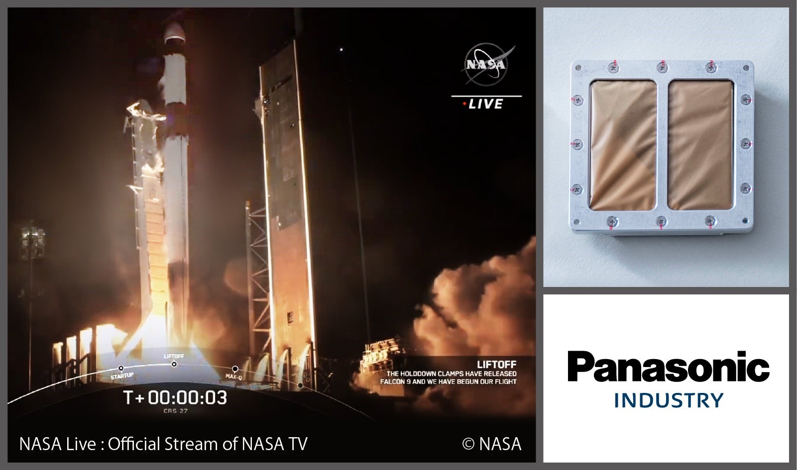 パナソニックインダストリー、航空宇宙用の最先端電子材料が宇宙曝露に向け出発～「スペースデリバリープロジェクト」に参画