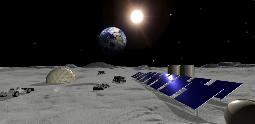 月面施工 シミュレータ画面