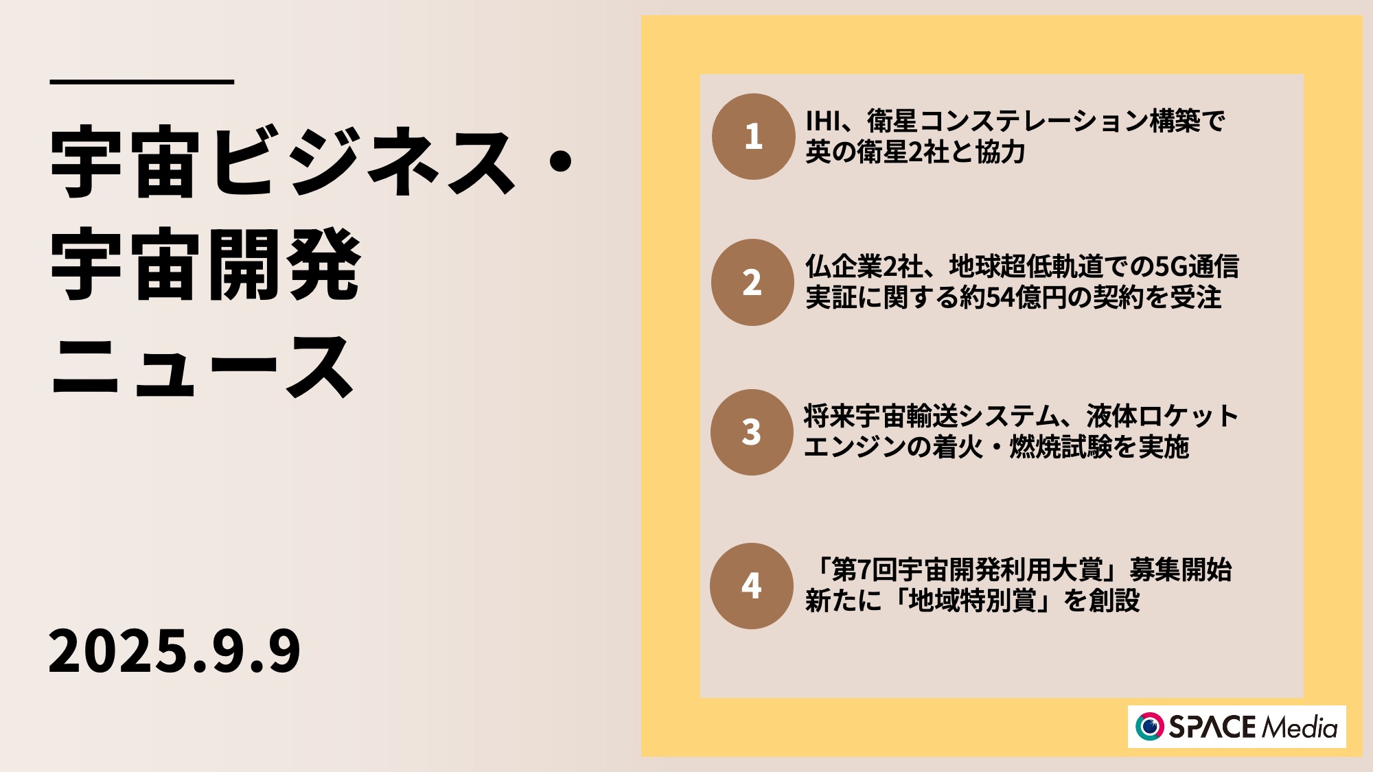 9/9宇宙ニュース・IHI、衛星コンステレーション構築で英SSTL・SatVuと協力 ほか3件