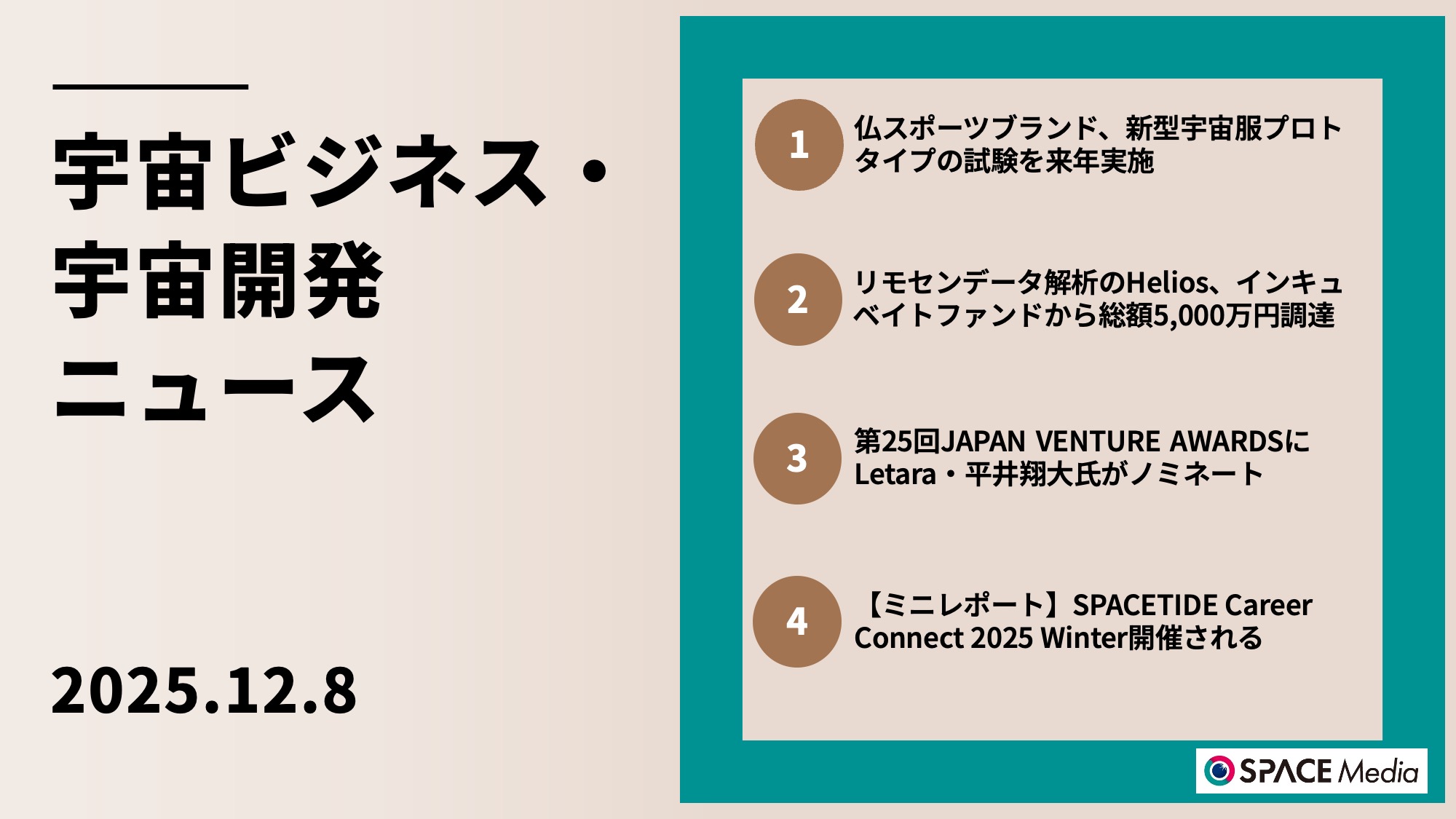 12/8宇宙ニュース・仏スポーツブランド、新型宇宙服プロトタイプの試験を来年実施 ほか3件