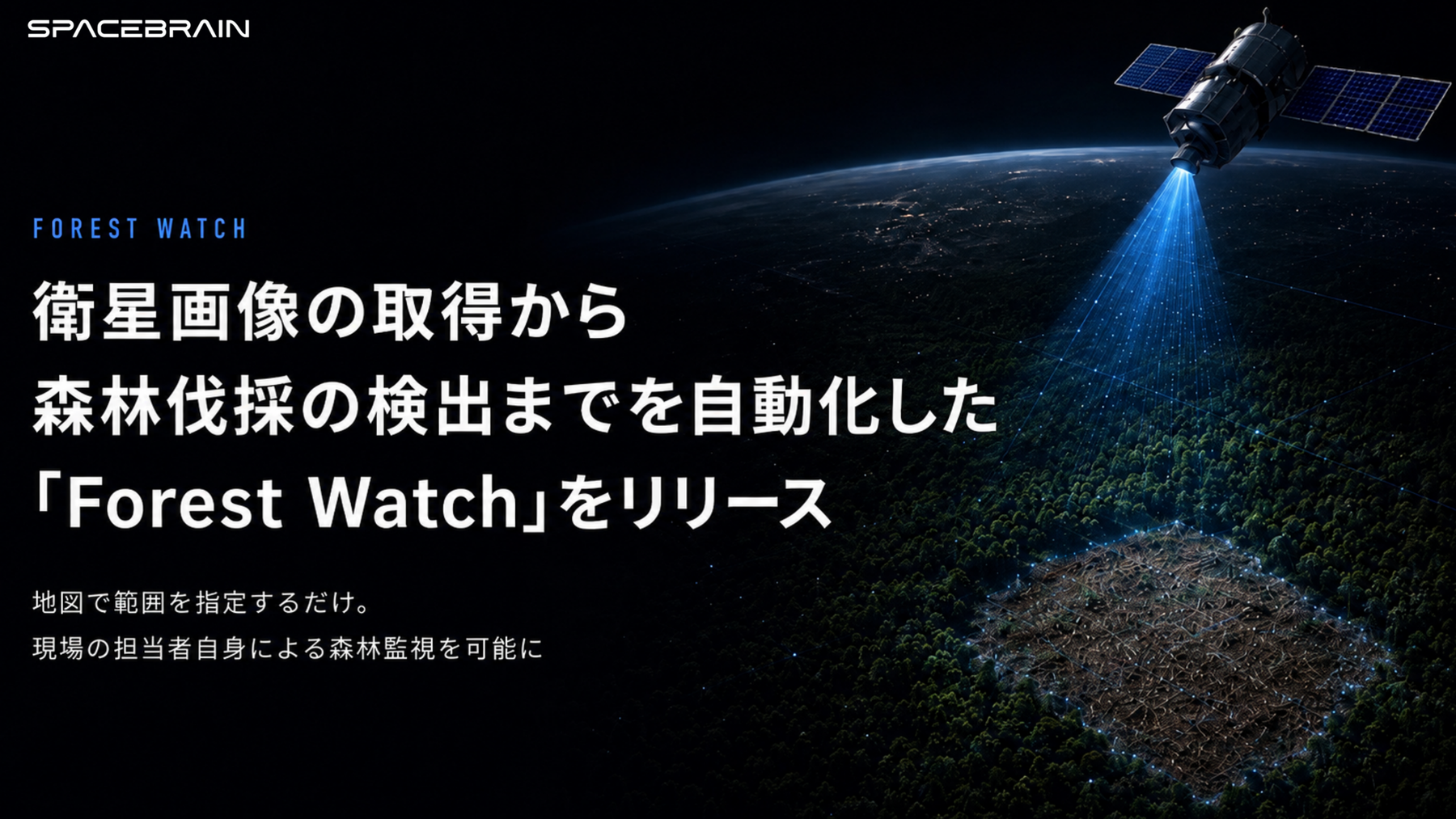 スペースデータ、宇宙AIプラットフォームに森林監視支援機能を追加